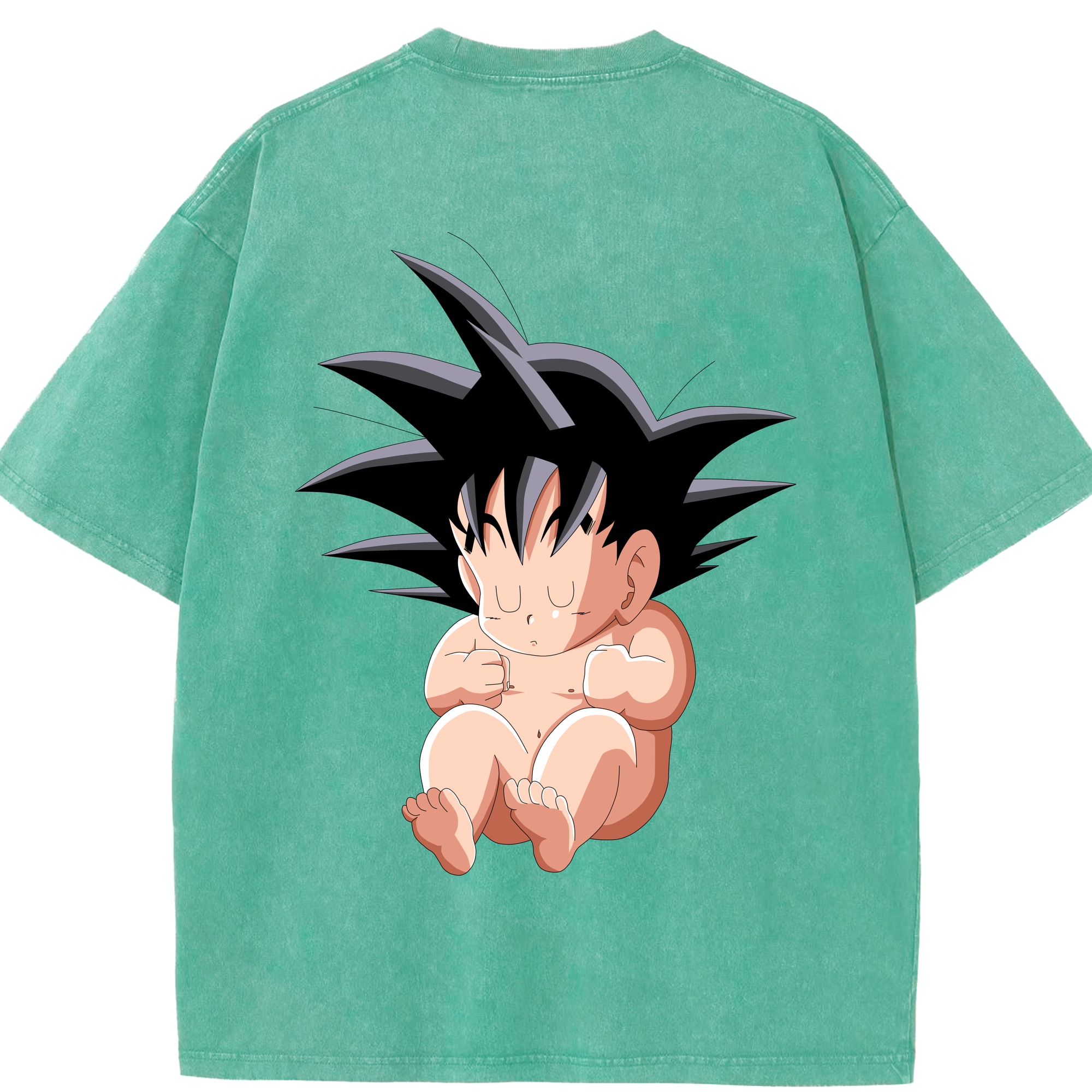 （画像用） ドラゴンボール 孫悟空（そん ごくう）Son Goku カカロット DRAGON BALL Kakarotto 綿100% ヴィンテージ風 半袖Tシャツ（背面プリント）